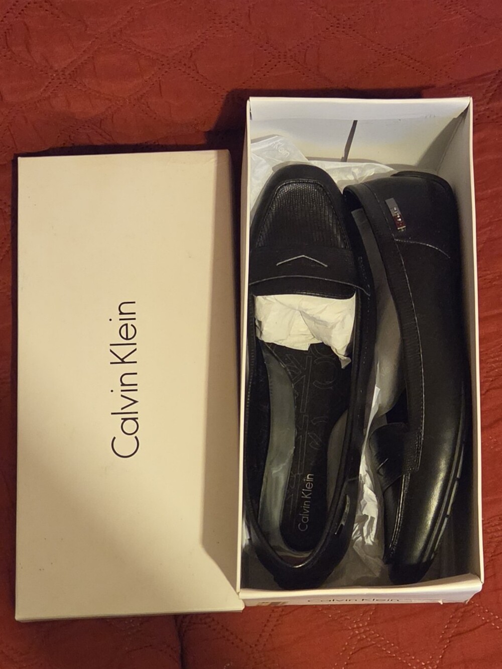 Calvin Klein Black Women's Loafers TAMMY SS NAPPA/LZRD PRNT